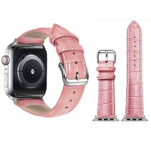BNWT- Genuine Pink Leather (Alligator Print) Watch Band.